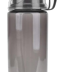 Alternative view of MAGT Tragbare Wasserflasche, 600 ml, Kunststoff, transparent, Sprühflasche, auslaufsicher, für Sport, Laufen, Klettern, Radfahren (Farbe: Schwarz)