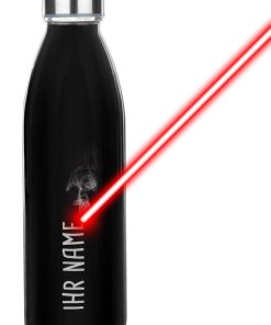 Alternative view of PR Print Royal Trinkflasche mit Gravur selbst gestalten – mit Name gravieren – Glasflasche, Wasserflasche BPA-frei, Camping, Schule, Sport I Personalisiertes Geschenk, Lasergravur, 650 ml, schwarz