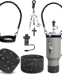 Alternative view of Zubehör-Set für Stanley-Becher, 850 ml, 1134 ml, Griffband für Wasserflasche, Stiefel für Stanley Cup, Strohabdeckung für Stanley, niedliche Stanley-Charms und Silikonstiefel, verschönern Sie Ihre