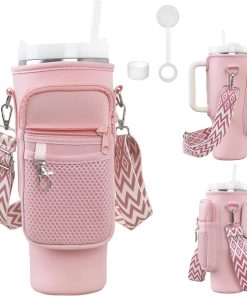 Alternative view of Zouboto Tasche für Stanley Cup,Wasserflasche Tragetasche mit Handyfach,Karabiner und Verstellbarem Schultergurt, für Reisen Zum Wandern Laufen Radfahren für Stanley Cup-Zubehör