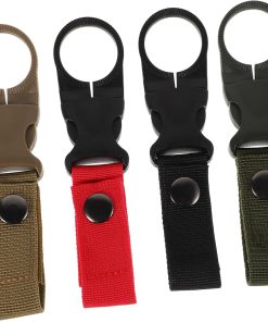 Kisangel 4 Stück Aufhänger für Wasserflaschen im Freien Gürtel-Wasserflaschenhalter Schnalle für Wasserflasche Clip am Wasserflaschenhalter Flasche Gürtelclip Flaschenclip Kunststoff Stahl