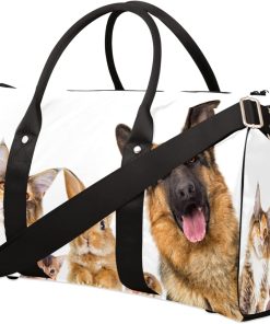 Alternative view of Sporttasche mit lustigem Tiermotiv, f¨¹r Hunde und Katzen, Kaninchen, Reisetasche, Sporttasche, Reisetasche, Reisetasche, Reisetasche mit Schultergurt f¨¹r Erwachsene, M?nner, Frauen, Unisex