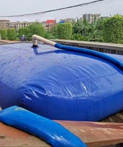 AviiSo Wasserkanister Faltbar Notfall-Wasserspeicher-Blasenbehälter mit Griff und 2-Zoll-Wasserhahn, 2000 1800 1500 1000 800 500 300 200 Gallonen Faltbarer tragbarer Wasserblasentank(Size:3×1.5×0.9 m/