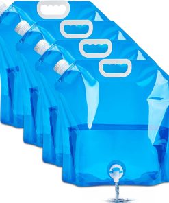 Alternative view of 10L Faltbarer Wasserkanister mit hahn, 4 Stück Trinkwasserkanister Faltkanister, Wiederverwendbare Wasserbeutel Wassersack, Faltwasserkanister Wasser Behälter Container für Camping, Wandern,Outdoor