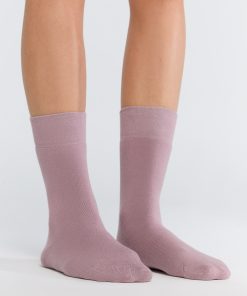 ABUNT Biotextilien | Albero Natur 5 Paare Frottee Socken Bio-Baumwolle Bettsocken 9312 Farbe: Berry