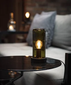 Alternative view of MaBe | Tischlampe – bauhaus – schlicht & wunderschön Farbe:oliv mit Leuchtmittel:LED Spiral Filament