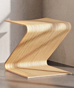 Alternative view of Design Holz Hocker, Ergonomischer Bürostuhl in vier edlen Hölzern