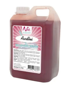Nic Milkshakesiroop Aardbei (2 liter)