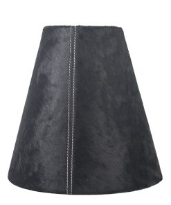 Lampenschirm Schwarz Ø26cm aus edlem Kuhfell