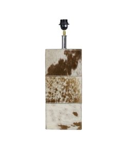 Alternative view of Lampenfuß 45cm Kuhfell Design – quadratisch, braun & Weiß