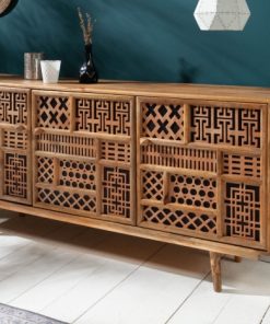 Cagü | Sideboard KASHMIR 160cm Mango Massiv mit Bohemian-Applikationen 160cm