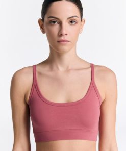 Alternative view of ABUNT Biotextilien | Albero Natur Damen Bustier Bio-Baumwolle Sport BH Unterhemd 1511 Farbe: Verblühte Rosa